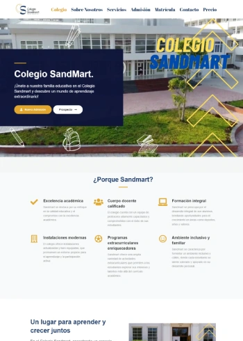 Portada de Plantilla Colegio SandMart