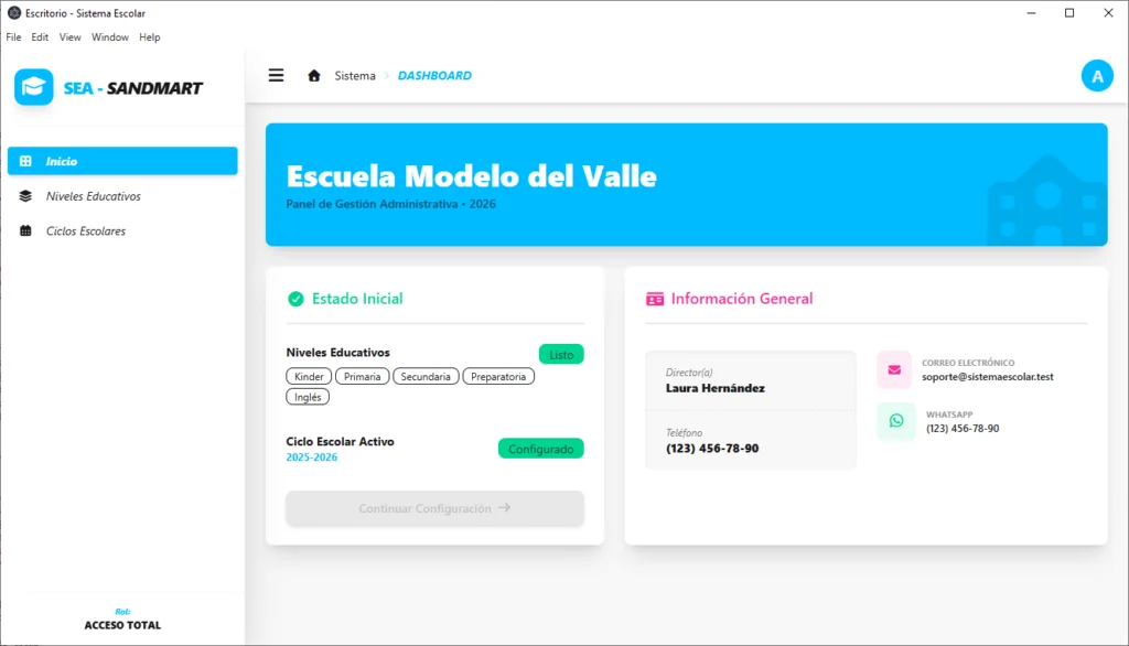Sistema Escolar Administrativo - SandMart